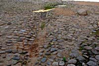 Cesis castle, cobblestones of inner yard